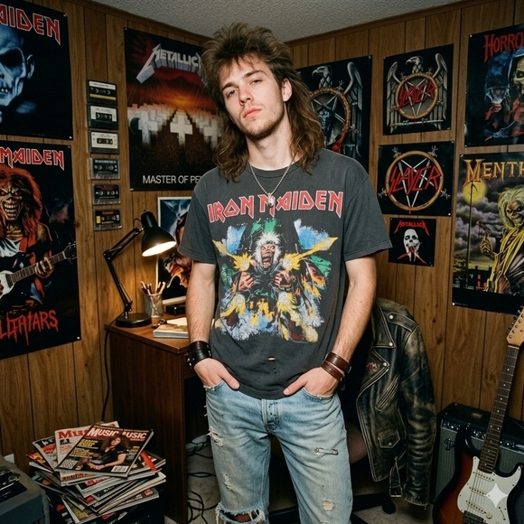 Iron Maiden Other - 123. 1990 Iron Maiden tour tee